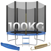 Sekey Trampolin Ø 244 cm für Garten – TÜV/GS-zertifiziertes Outdoor Trampolin mit Sicherheitsnetz, W-Beinen & Leiter – Wetterfest & stabil für Kinder ab 3 Jahren